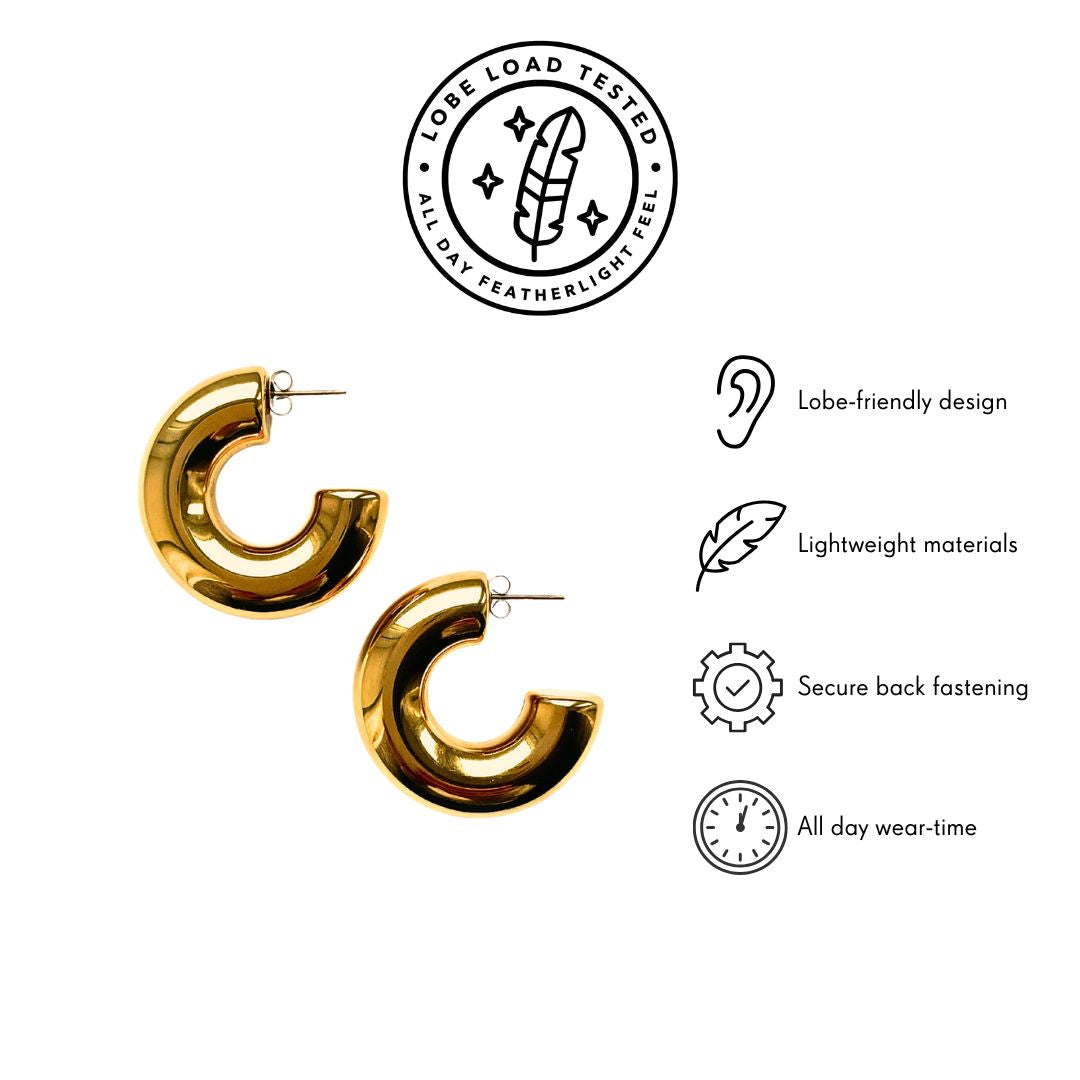 Gold statement maxi hoops