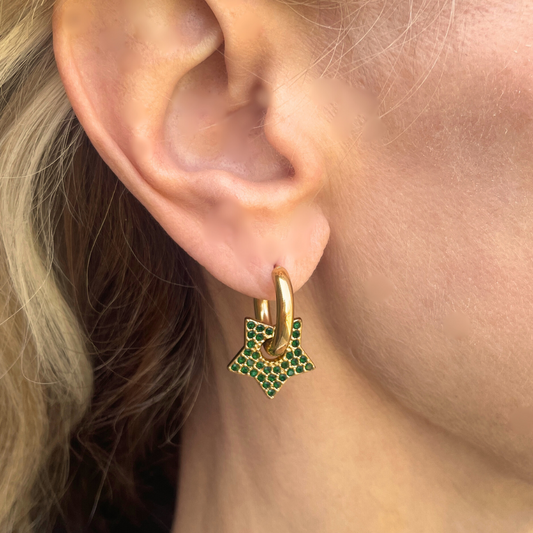 Gold/green sparkle 3-in-1 star huggies