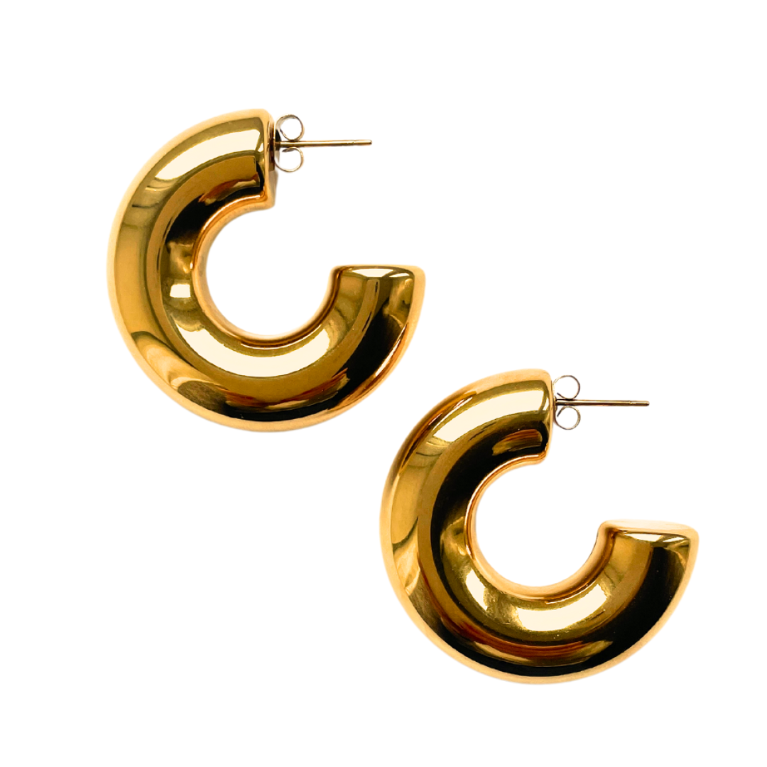 Gold statement maxi hoops