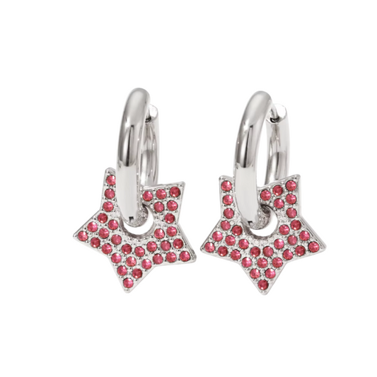 Silver/pink sparkle 3-in-1 star huggies