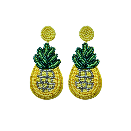 Pineapple beaded dangles