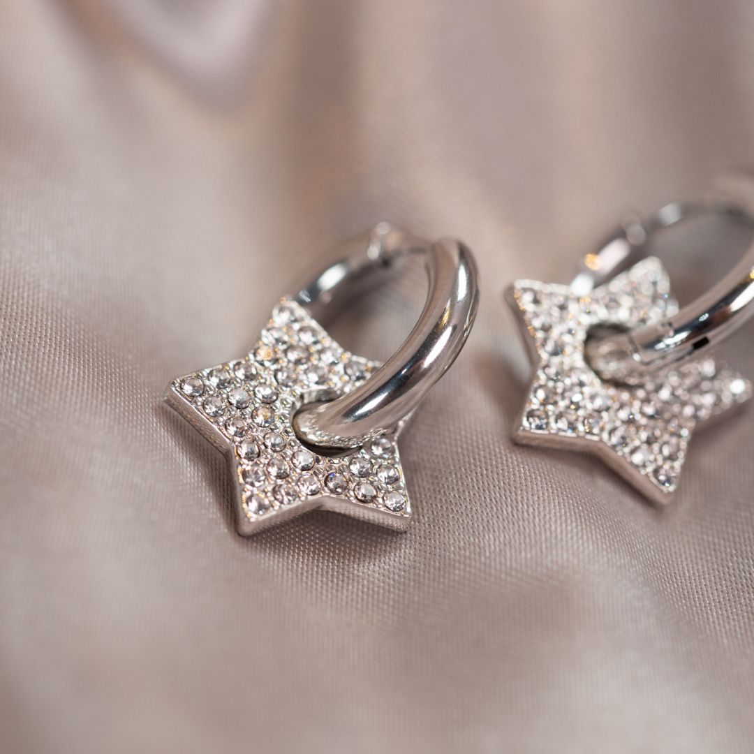 Silver/white sparkle 3-in-1 star huggies