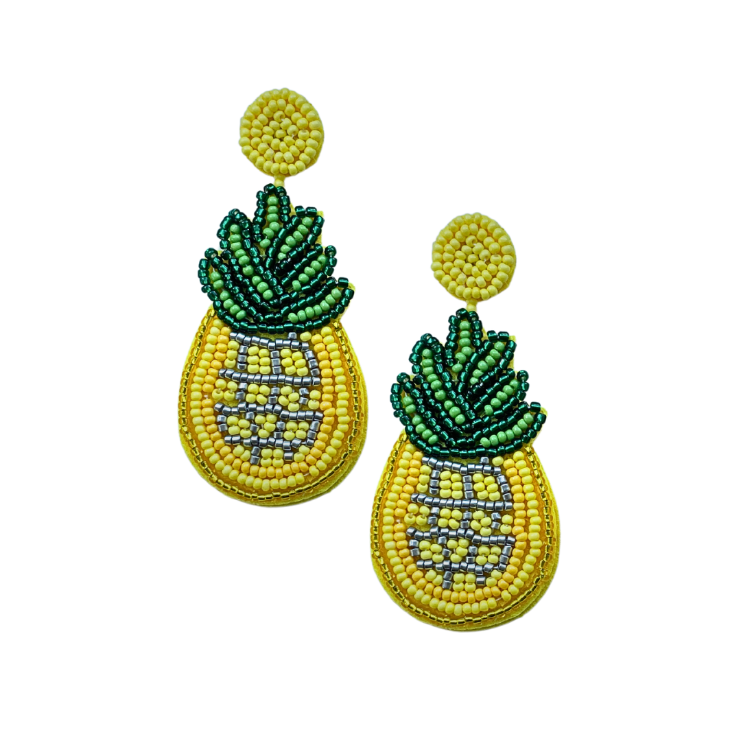 Pineapple beaded dangles