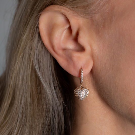 White sparkle heart huggies