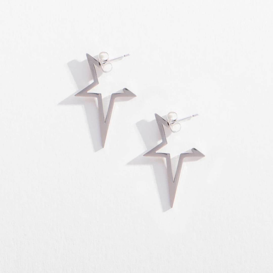 Silver star studs