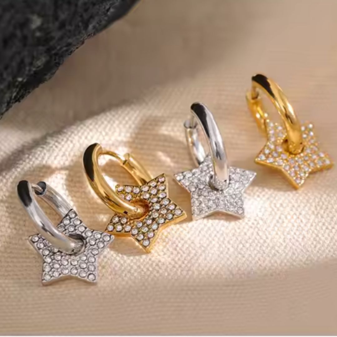 Silver/white sparkle 3-in-1 star huggies