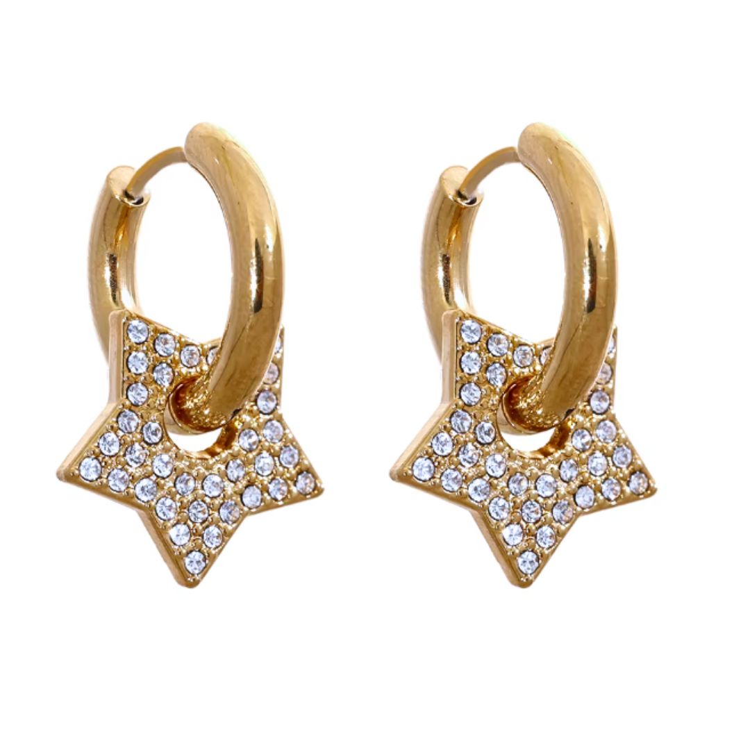 Gold/white sparkle 3-in-1 star huggies