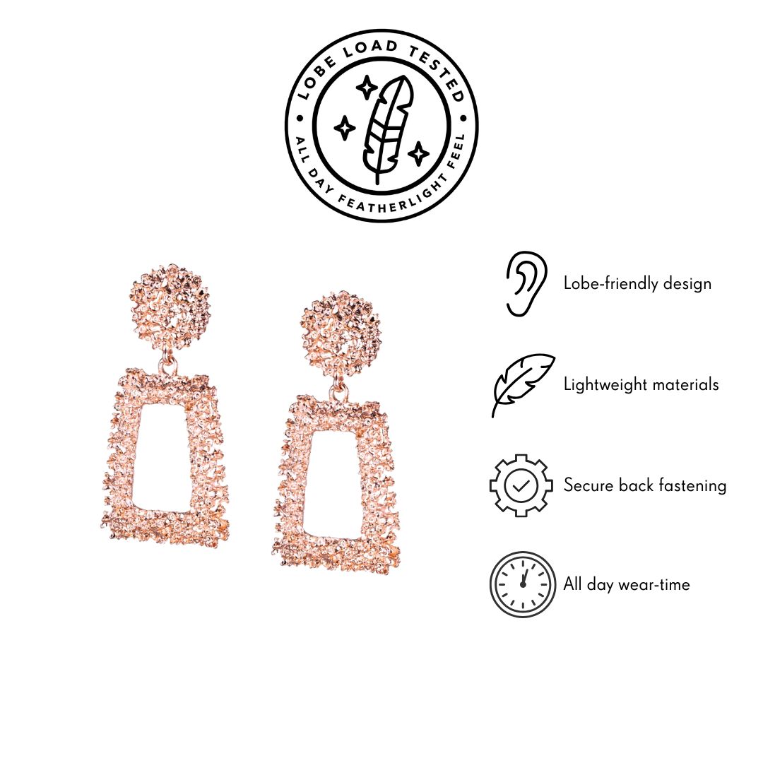 Rose gold maxi pendant dangles