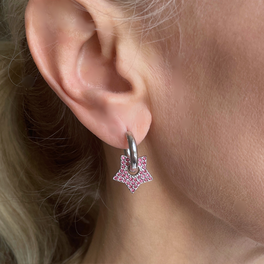 Silver/pink sparkle 3-in-1 star huggies