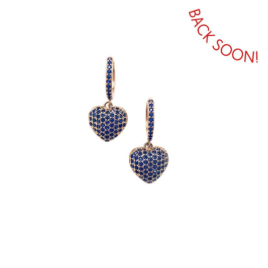 Blue sparkle heart huggies