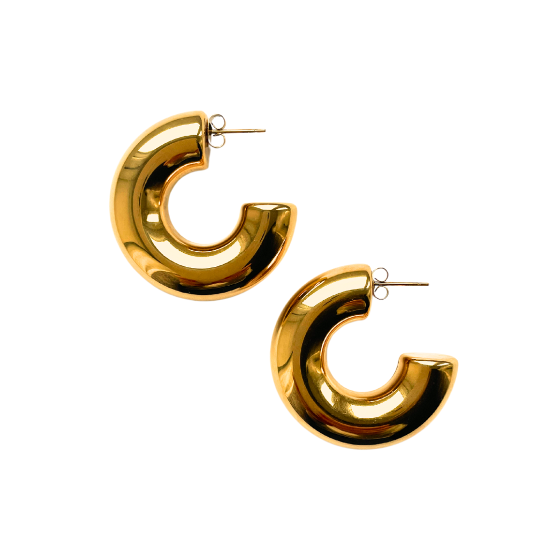 Gold statement maxi hoops