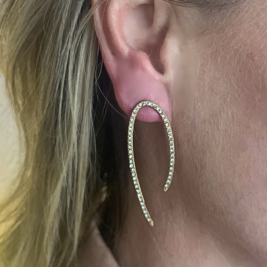 Golden arc crystal dangles