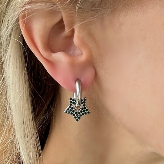 Silver/green sparkle 3-in-1 star huggies