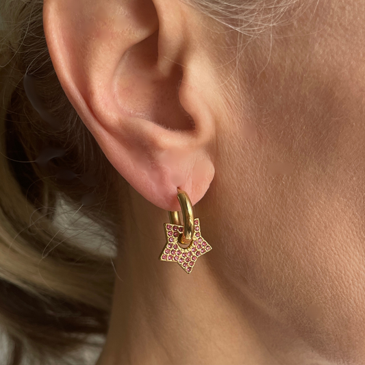 Gold/pink sparkle 3-in-1 star huggies