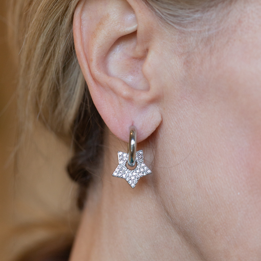 Silver/white sparkle 3-in-1 star huggies