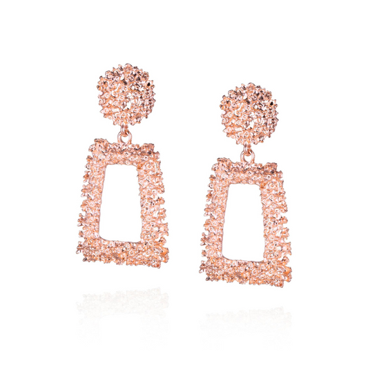 Rose gold maxi pendant dangles