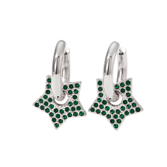 Silver/green sparkle 3-in-1 star huggies