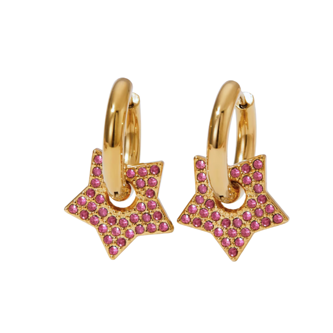 Gold/pink sparkle 3-in-1 star huggies