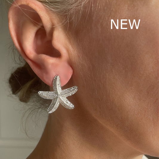 NEW Silver starfish studs - limited edition