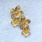 Gold flower statement earrings