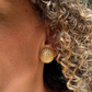 MIRANDA golden sphere clip-on earrings with hammered finish