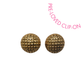 MIRANDA golden sphere clip-on earrings with hammered finish