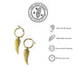 Gold wing pendant hoops