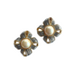 ISABELLA metallic and pearl statement clip-ons