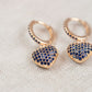 Blue sparkle heart huggies