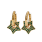 Gold star huggies - green sparkle