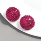 Pink disco ball statement earrings (small)