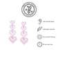 Pink heart drop earrings