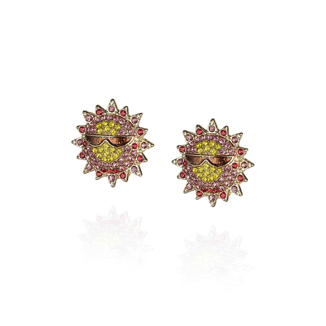 CASEY multicolour crystal sun stud earrings