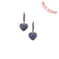 Blue sparkle heart huggies