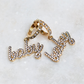 Crystal baby huggie earrings