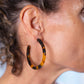 Tortoiseshell hoop earrings