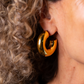 Gold statement maxi hoops