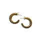 Gold chunky hoops with heart detail