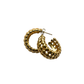 Gold chunky hoops with heart detail