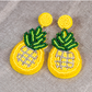 Pineapple beaded dangles