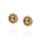 Sun studs with golden sparkle