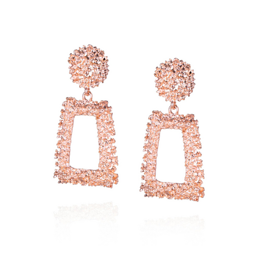 HARLOW rose gold maxi dangles