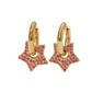 Gold star huggies with pink sparkle