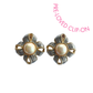 ISABELLA metallic and pearl statement clip-ons