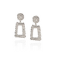 DEMI silver textured midi dangles