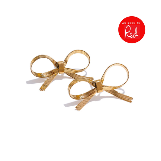 Gold bow studs