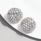 Disco ball statement earrings