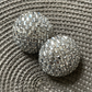 Disco ball statement earrings