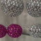 Pink disco ball statement earrings (small)