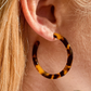Tortoiseshell hoop earrings
